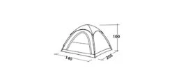 Easy Camp Comet 200 Koepeltent - 2 Personen -KampGear Winkel 120338 comet 200 drawing perspective2
