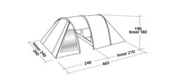 Easy Camp Galaxy 400 Gold Red Tunneltent - 4 Personen -KampGear Winkel 120355 galaxy 400 gold red drawing perspective2