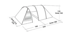 Easy Camp Galaxy 300 Rustic Green Tunneltent - 3 Personen -KampGear Winkel 120390 galaxy 300 rustic green drawing perspective2