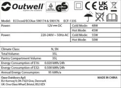 Outwell Ecocool Elektrische Koelbox - 35 Liter - Donkergrijs -KampGear Winkel 1389 1900 ecocool grijs 6