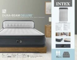 Intex Ultra Plush Headboard Luchtbed - Queensize - Ingebouwde Elektrische Pomp -KampGear Winkel 1487 1900 64448nd pkg 2023 300