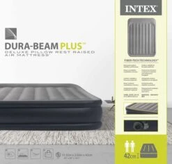 Intex Deluxe Pillow Rest Raised Luchtbed - Queensize - Ingebouwde Elektrische Pomp -KampGear Winkel 1812 1900 64136nd pkg 2023 300