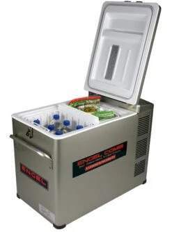 Engel MD45F-CD-P Dual-zone Compressor Koelbox - 40 Liter 9 Engel MD45F-CD-P Dual-zone Compressor Koelbox - 40 Liter -KampGear Winkel 1900 1377 md45fcdp deckel offen freezer klein