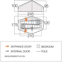 Vango F10 Helium UL 2 Ultralichte Trekking Tunneltent - 1/2 Persoons - Groen -KampGear Winkel 1900 1783 f10 helium ul 2 1