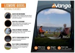 Vango Lismore 600XL Tunneltent - 5 Persoons - Groen -KampGear Winkel 1900 1783 lismore 600xl package 3