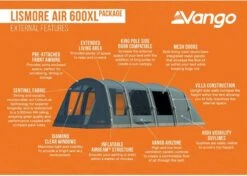 Vango Lismore Air 600XL Opblaasbare Tunneltent - 5 Persoons - Groen 29 Vango Lismore Air 600XL Opblaasbare Tunneltent - 5 Persoons - Groen -KampGear Winkel 1900 1783 lismore air 600xl package 3