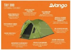 Vango Tay 300 Koepeltent - 3 Persoons - Groen -KampGear Winkel 1900 1783 tay 300 3