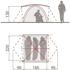 Vaude Campo Grande Koepeltent - 3-4 Persoons - Groen -KampGear Winkel 1900 1883 14225 g 5