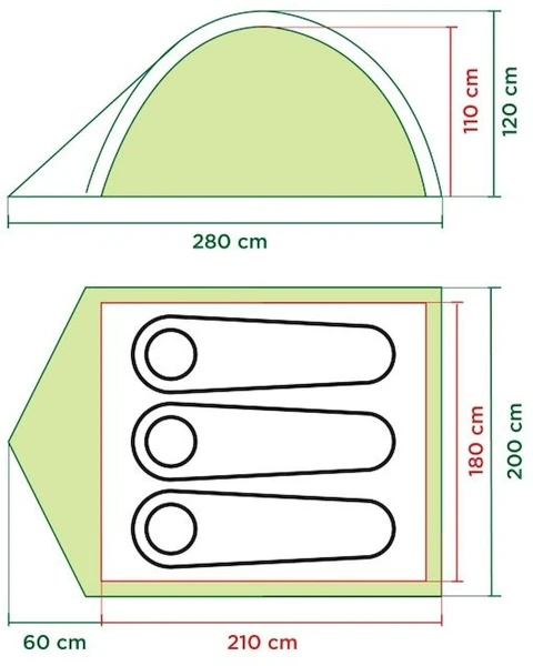 Coleman Darwin 3 Koepeltent - 3 Persoons 4 Coleman Darwin 3 Koepeltent - 3 Persoons - Afbeelding 2