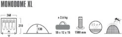 High Peak Monodome XL Koepeltent - 4 Persoons - Pearl -KampGear Winkel 370 1200 4001690103121.pt01