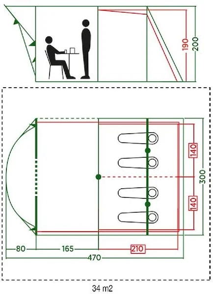 Coleman Meadowood 4 Tunneltent - 4 Persoons 6 Coleman Meadowood 4 Tunneltent - 4 Persoons - Afbeelding 4