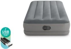 Intex Prestige Mid-Rise Luchtbed - Eenpersoons - Ingebouwde Elektrische Pomp -KampGear Winkel 833 1200 intex twin prestige mid rise luchtbed 1 persoons 1