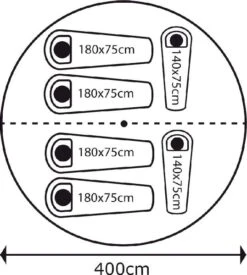 Bo-Camp Urban Outdoor Streeterville Bell Tent - 6 Persoons -KampGear Winkel 900 825 4472500 08