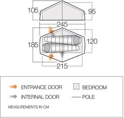 Vango Nevis 200 Tunneltent - 2 Persoons 10 Vango Nevis 200 Tunneltent - 2 Persoons -KampGear Winkel vango nevis 200 2
