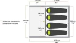 Zempire Evo TS Opblaasbare Tent - 4 Persoons -KampGear Winkel zempire evo ts opblaasbare tent 7